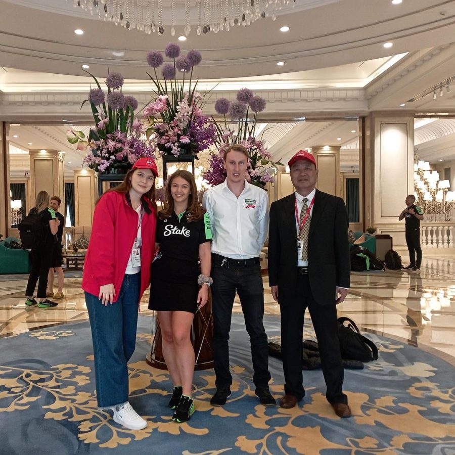With Anouska Strähnz and Toby Smales from Crunch Communications #F1 #ChineseGP